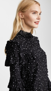 FRAME Diamond Ruffle Dress