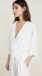 Halston Heritage Wrap Front Jumpsuit