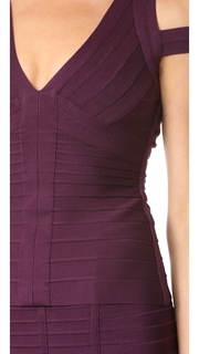 Herve Leger V Neck Top