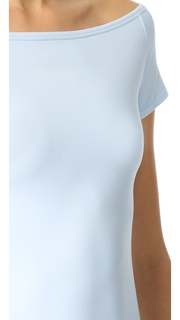 Helmut Lang Boat Neck Off Shoulder Tee