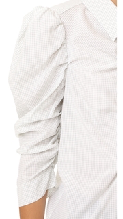 Isa Arfen Gathered Puff Sleeve Shirt