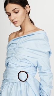 Isa Arfen Ruched Sash Top