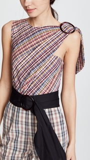 Isa Arfen Asymmetric Draped Jumpsuit