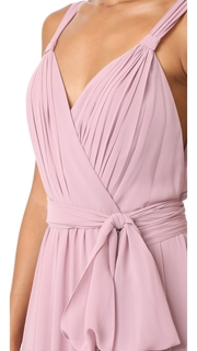 Joanna August Cindy Pleated Wrap Gown