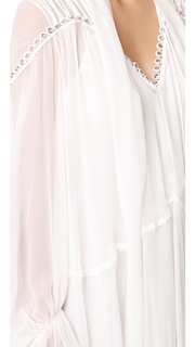 Jonathan Simkhai Grommet Ruffle Silk Mini Dress