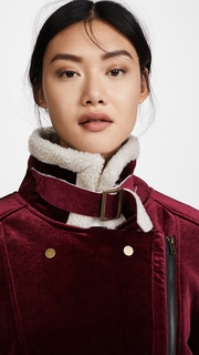 J.O.A. Velvet Moto Jacket