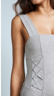 KENDALL + KYLIE Knit Grey Thong Bodysuit