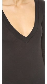 LNA Long Sleeve Deep V Top