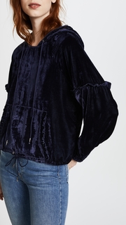 Love Sam Velvet Ruffle Pull Over