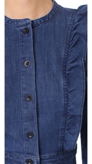 Madewell Denim Ruffle Waist Dress