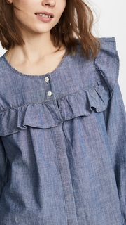 Madewell Yoke Ruffle Top