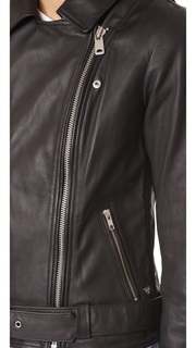 Scotch &amp; Soda/Maison Scotch Basic Leather Biker Jacket