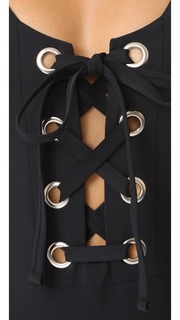 Mara Hoffman Lace Up Front Maillot