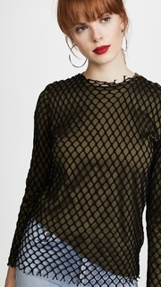 Marques Almeida Jersey Net Long Sleeve Top