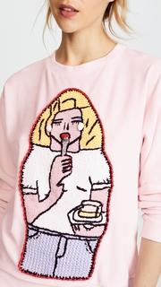 Michaela Buerger Girl with Cake Sweatshirt