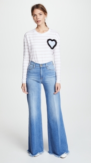 Michaela Buerger Striped Tee with Heart Patch