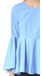 Milly Kat Cotton Poplin Top