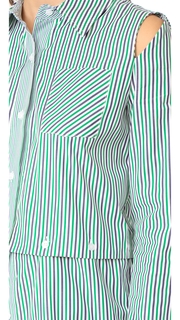 Milly Stripe Fractured Shirting