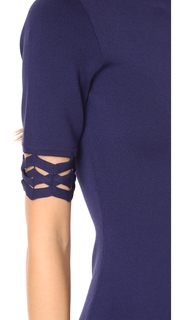 Milly Cutout Fitted Sheath Dress