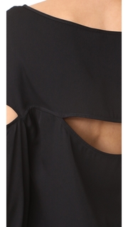 Milly Stretch Silk Dahlia Blouse