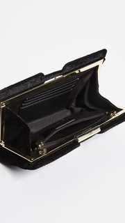 Milly Embossed Croc Velvet Frame Clutch
