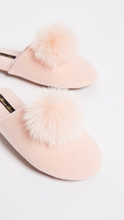 Minnie Rose Fox Pom Pom Slippers