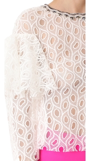 Monique Lhuillier Ruffled Blouse
