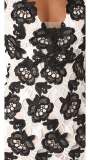 Monique Lhuillier Sleeveless Flounce Dress