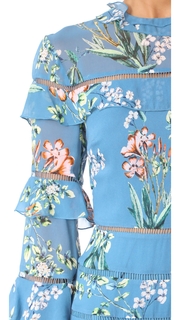 Nicholas Delphine Ruffle Insert Mini Dress