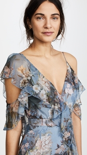 Nicholas Arielle Floral Wrap Maxi Dress