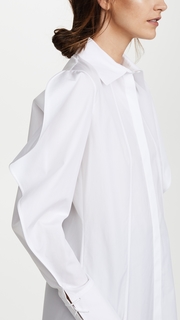 Nina Ricci Structured Sleeve Cotton Poplin Shirt