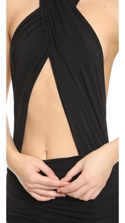 Norma Kamali Cross Halter Mio Swimsuit