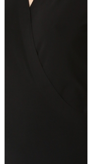 Norma Kamali Long Sleeve Side Draped Dress