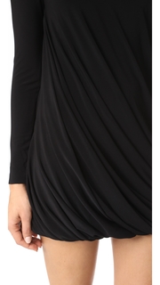 Norma Kamali Long Sleeve Twist Mini Dress