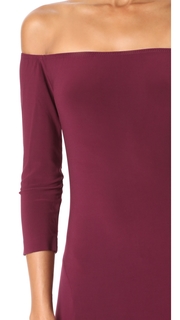 Norma Kamali Off Shoulder Fishtail Gown