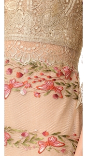 Marchesa Notte Embroidered Cocktail Dress