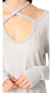 Pam &amp; Gela Rib Cross Neck Sweatshirt