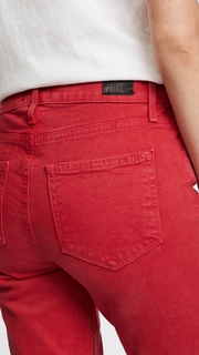 PAIGE Hoxton Ankle Skinny Jeans with Raw Hem