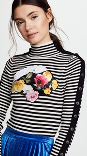 Preen By Thornton Bregazzi Tansy Striped Knit with Applique