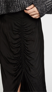 Raquel Allegra Gathered Slit Skirt