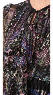 Roberto Cavalli Long Sleeve Printed Dress