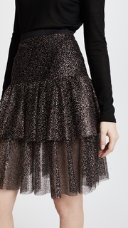 Rodarte Sparkle Two Tier Ruffle Skirt