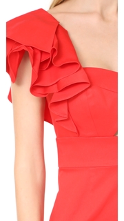 Rebecca Taylor One Shoulder Ruffle Dress