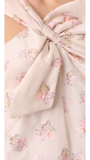 Rebecca Taylor Floral Jacquard Bow Top