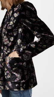 Rebecca Taylor Jewel Velvet Blazer