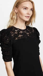 Rebecca Taylor Crepe Lace Dress