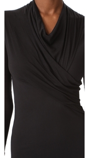 Rick Owens Lilies Long Sleeve Wrap Dress