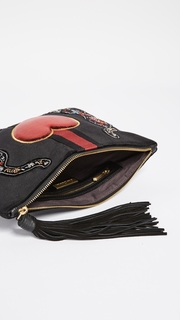 Sam Edelman Ryan Heart of the Tiger Velvet Clutch