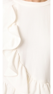 Sea Ruffle Wrap Sweatshirt