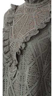 See by Chloe Ruffle Neck Lace Top